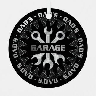 Dad Will Love this Garage Christmas Metal Ornament