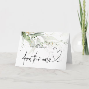 Dad Will Walk Me Down the Aisle From Bride Card