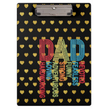 Dad with Golden Heart Black Gold theme