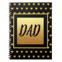  Dad with Golden Heart Black  Gold theme  
