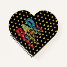  Dad with Golden Heart Black  Gold theme  