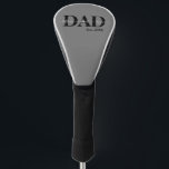 Dad with Kids Names Year Dark Golf Head Cover<br><div class="desc">Dad Dark Golf Head Cover where you can add the names of the little ones and the year the receiver became a dad! Matching Items Available. Excellent gift for father's day or any special occasion.</div>