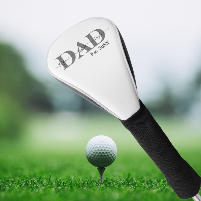 Dad with Kids Names Year Golf Head Cover (Creator Uploaded)