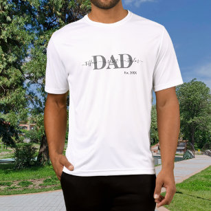 Dad with Kids Names Year T-Shirt