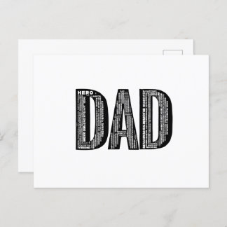 DAD Word Cloud - Carte postale Fête des pères