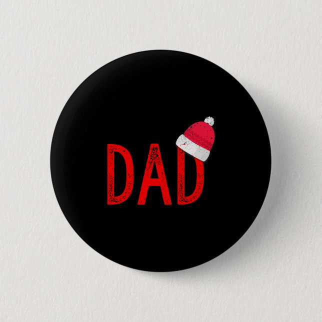 Dad - Xmas Pjs - Christmas Pajamas And Xmas Pj Fam 2 Inch Round Button (Front)