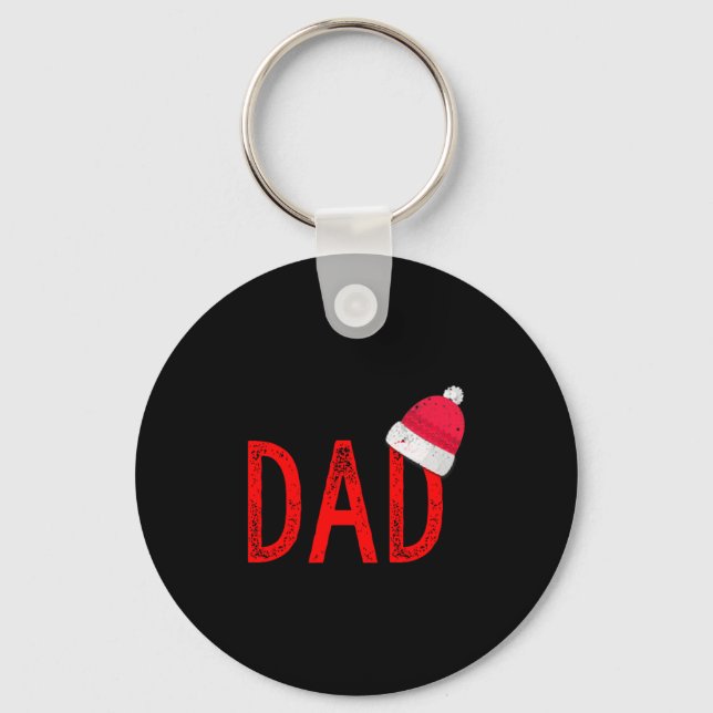 Dad - Xmas Pjs - Christmas Pyjamas And Xmas Pj Fam Keychain (Front)