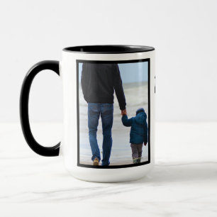 Dad-you are my hero photo/text two-toned mug