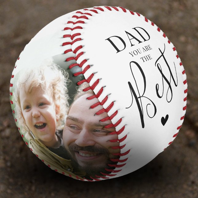 DAD 'You Are The Best' Photos Name & Quote Baseball (Creator Uploaded)