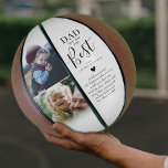 DAD 'You Are The Best' Photos Name & Quote Basketball<br><div class="desc">Modern trendy photo collage and quote basket for dad, featuring 2 pictures of your choice, which can easily be downloaded from a computer or your phone, the text 'DAD you are the Best' in elegant calligraphy script, your childrens name/s and a quote that can be customized so that it is...</div>