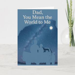 Dad, You Mean the World to Me Starry Birthday Card