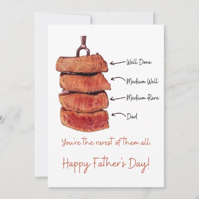 Dad, You’re The Rarest of Them All - Funny Father’ Holiday Card (Front)