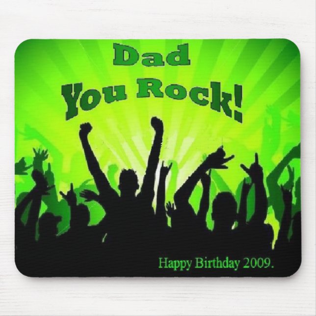 Dad you rock mouse pad (Front)