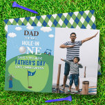 Dad You're A Hole In One Father's Day Photo Card<br><div class="desc">Celebrate Father's day in style with this trendy golf themed photo card. The design is easy to personalize with your own photo and wording and your dad will be thrilled when he receives this super cool card.</div>