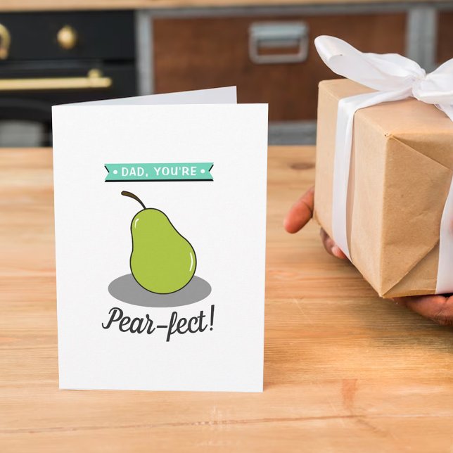 Dad, You're Pear-fect! Whimsy Pear Father's Day Card (Creator Uploaded)