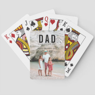 Dad You're the Real Deal Father's Day Photo Playing Cards