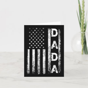 Dada American Flag Retro Fathers Day 4th Of July F Card