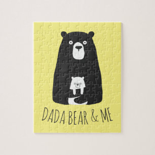 DADA BEAR & ME   Dad Kids Daughter Son Dada Bear Jigsaw Puzzle
