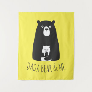 DADA BEAR & ME   Dad Kids Daughter Son Dada Bear T Tapestry