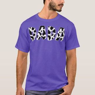 Dada Cow Print Cow Pattern Father's Day T-Shirt