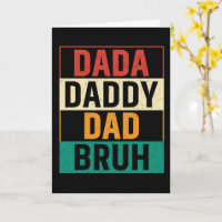 Dada Daddy Dad Bruh Funny retro Father's Day