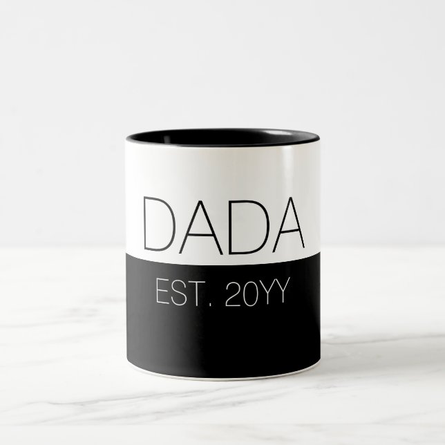 Dada Established Gifts For Dad to be | Dada est Two-Tone Coffee Mug (Center)