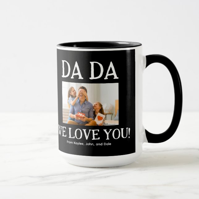 Dada Fathers Day Birthday Personalized Custom Mug (Right)