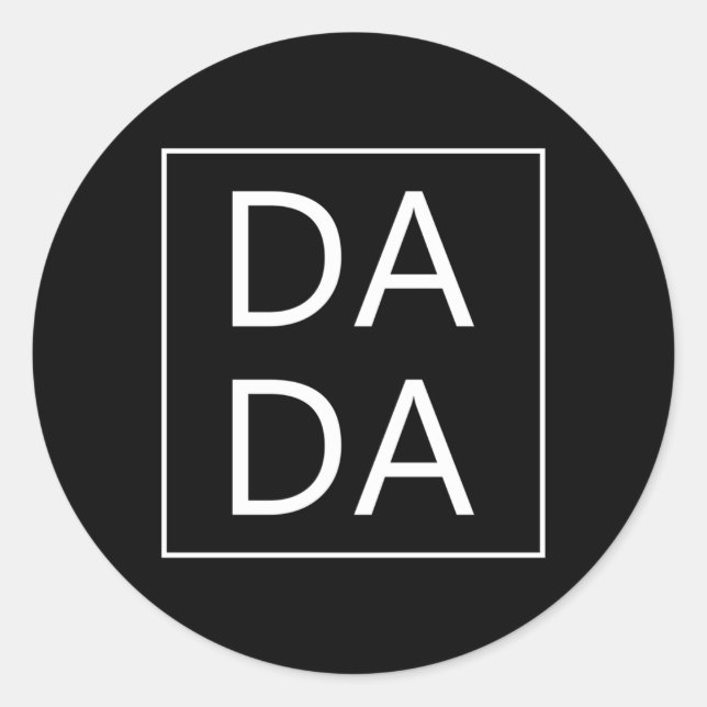 Dada First Father'S Day New Dad Mama Family Classic Round Sticker (Front)