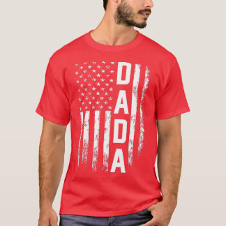 Dada Gift America Flag Gift For Men Fathers Day  T-Shirt
