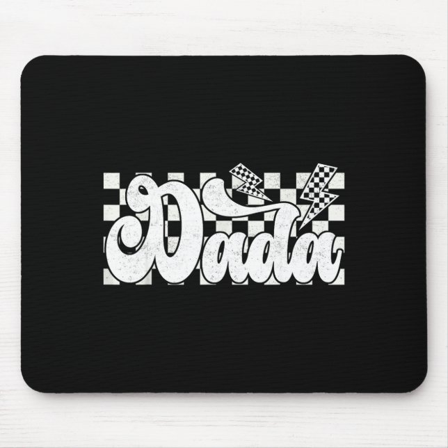 Dada Lightning Checkered Father's Day Dad Grandpa  Mouse Pad (Front)