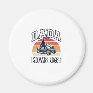 Dada Mows Best Vintage Lawn Mower Shirt Design_1 Magnet