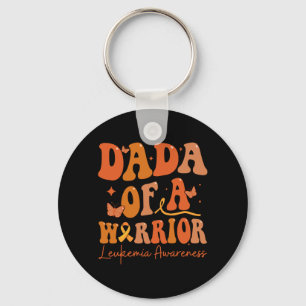 Dada Of A Warrior Leukaemia Awareness Family Keychain