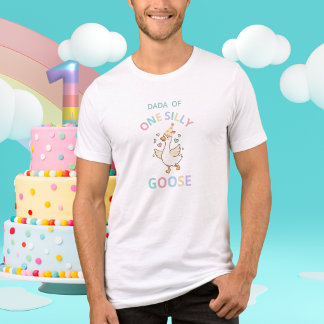 Dada of One Silly Goose First Birthday Men's T-Shi Tri-Blend Shirt