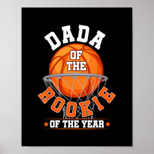 Dada Of Rookie 1st Birthday Sketll Family Matching Poster
