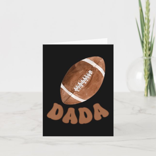 Dada Of The 1 Year Old Football First Birthday Boy Card (Front)