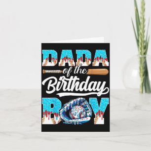 Dada of the birthday boy baseball ice cream drip card
