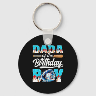Dada of the birthday boy baseball ice cream drip keychain