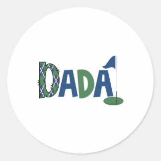 Dada Of The Birthday Boy Hole In One Golf Sport Ma Classic Round Sticker