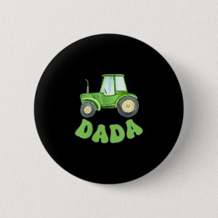 Dada Of The Birthday Boy Tractor Farm Trucks Famil 2 Inch Round Button