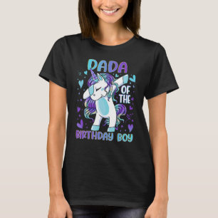 Dada of the Birthday Party Boy Dabbing Unicorn 1 T-Shirt