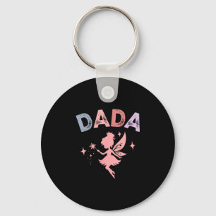 Dada Of The Little Fairy Birthday Girl Family Matc Keychain