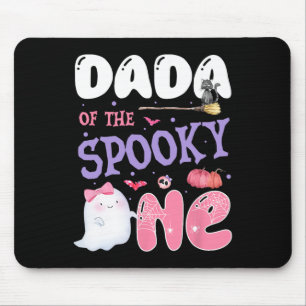Dada Of The Spooky One 1st Birthday Halloween Pink Mouse Pad
