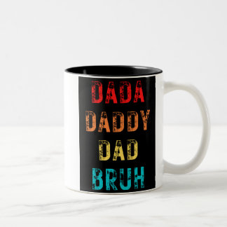 Dada Papa Papa Bruh Mug à café à deux tons