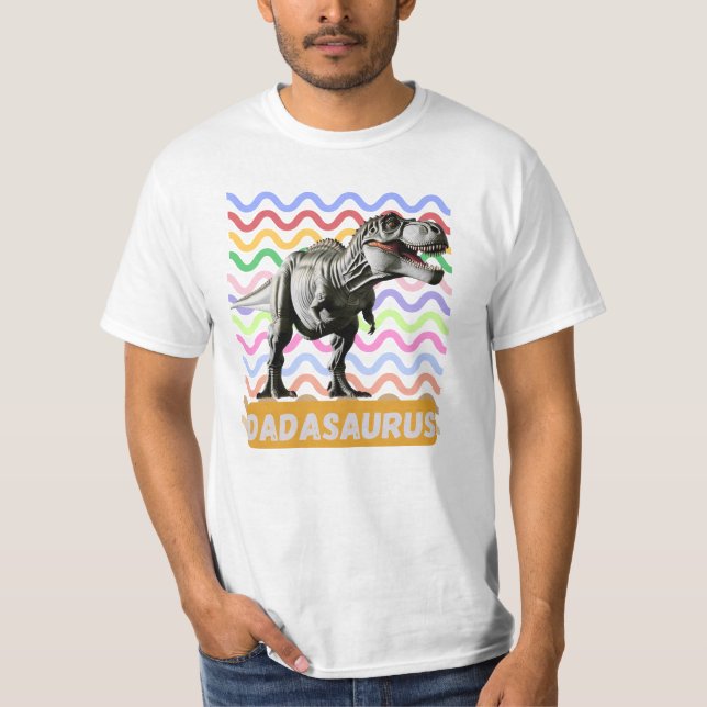 Dada Saurus T-Rex Dad Dinosaur Funny Fathers Gift  T-Shirt (Front)