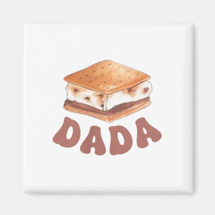 Dada Smore First Birthday Camping To Be One 1st Fa Magnet