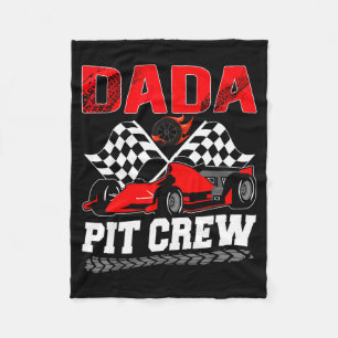 Dada T Crew Racing Family Race Car Birthday Boy  Fleece Blanket
