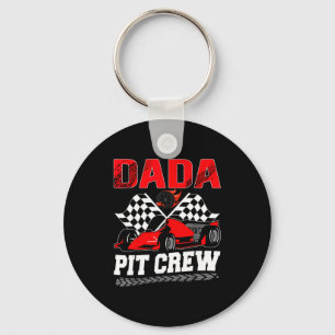 Dada T Crew Racing Family Race Car Birthday Boy Keychain