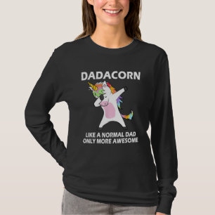 Dadacorn Dabbing Unicorn Funny Dad Father's Day Da T-Shirt