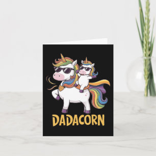Dadacorn Funny Unicorn Dad Graphic Fathers Day Card