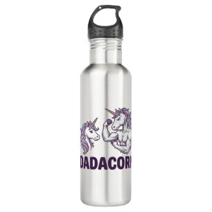 Dadacorn Funny Unicorn Dad Vector Shirt Design_1 710 Ml Water Bottle